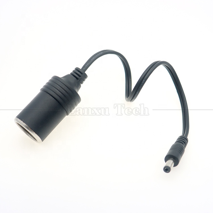 120W 12V 10A Car Cigarette Lighter Female Socket to DC Male 5.5mm x 2.1mm Power Charger Cable