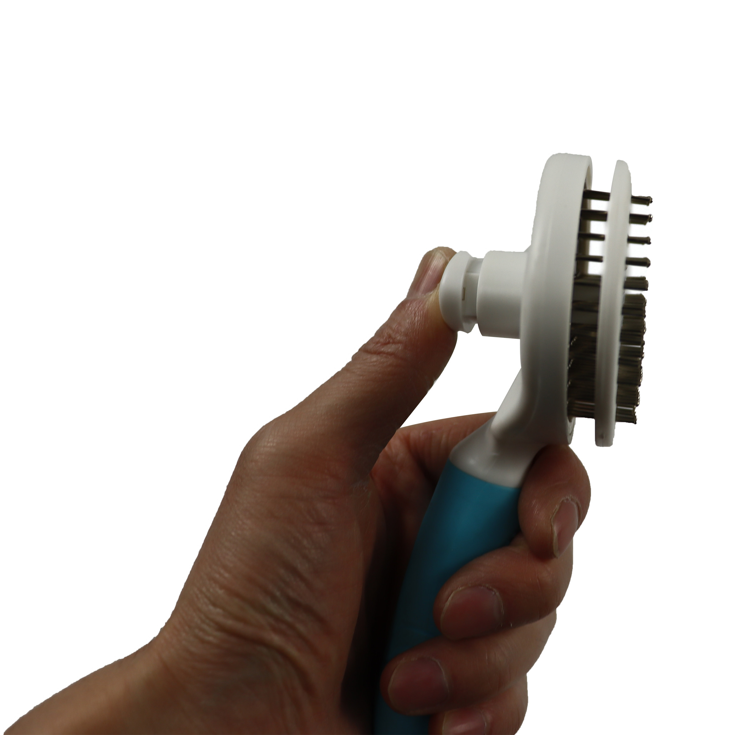 Large Deshedding Self Cleaning Pet Comb Brush For Shedding With Button Hair Removal Cats Dogs 160g