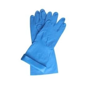China Unflocked Lining Blue Nitrile Glove For Chemical Handling 8mil on sale