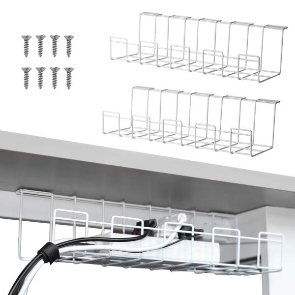 Organize Your Cables Like a Pro Cable Management Tray for Under Desk Cable