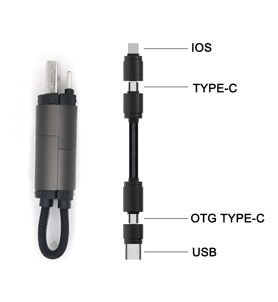 Advertising pen data cable 4-in-1 PD fast charging data cable 60W fast charging cable