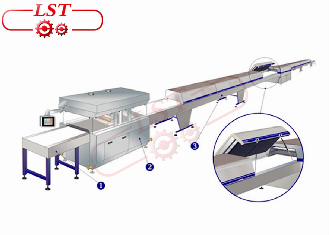 Chocolate Enrobing Machine With Cooling Tunnel