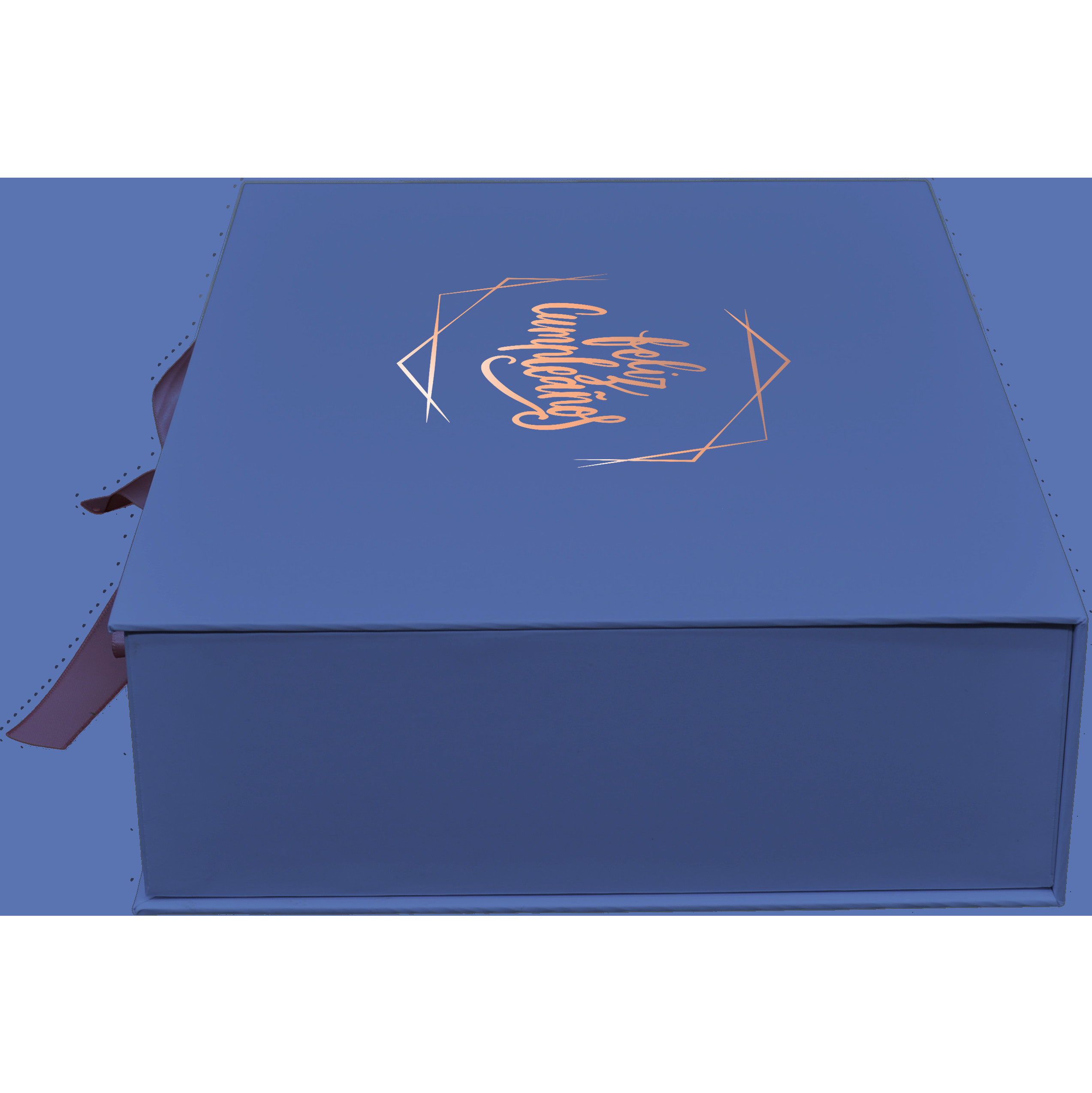 Satin Silk Magnetic Ribbon Box , FSC SGS B Flute 8x10 Gift Box