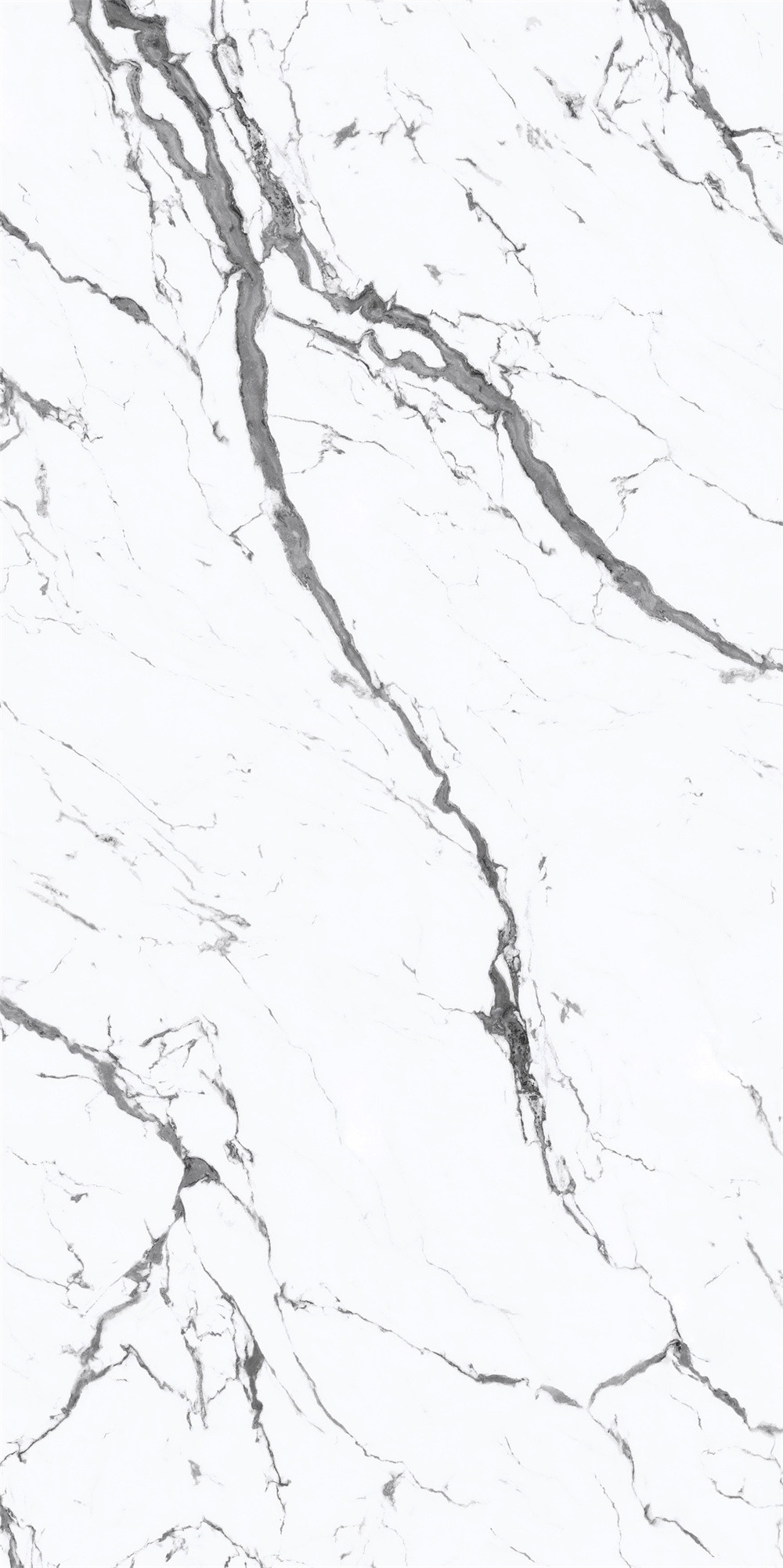 Carrara 1600x3200mm Polished Glazed Porcelain Sintered Stone Slab For Villa Design And Project
