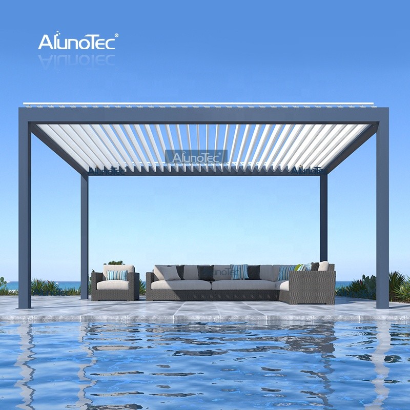 Garden Discovery Steel Louvered Gazebo With Canopy, Semi-permanent Gazebo