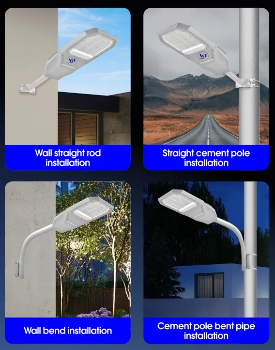 Factory Price Aluminium Waterproof 200W IP65 Ik08 Compacted Park Path Unban Squares Sidewalks Plaza Road Highway LED Solar Garden Street Wall Light