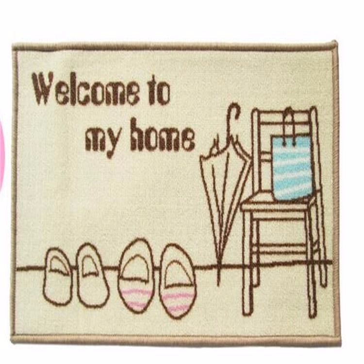Cute anti slip printed nylon cartoon home mat