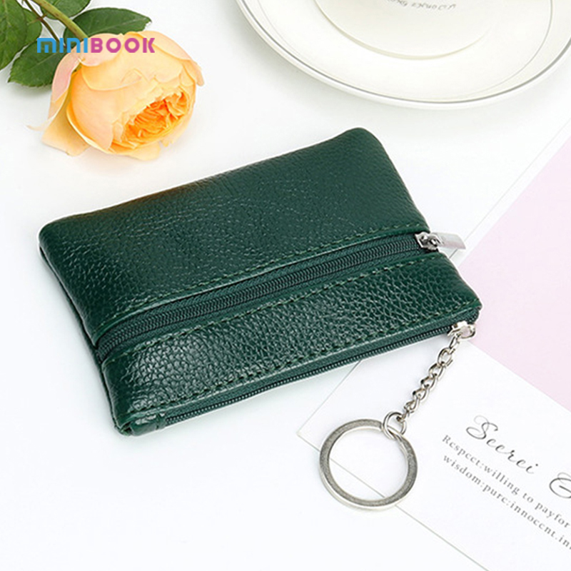 ISO9001 Certified Short Zipper Wallet with Vintage Style Minibook Keychain Coin Purse
