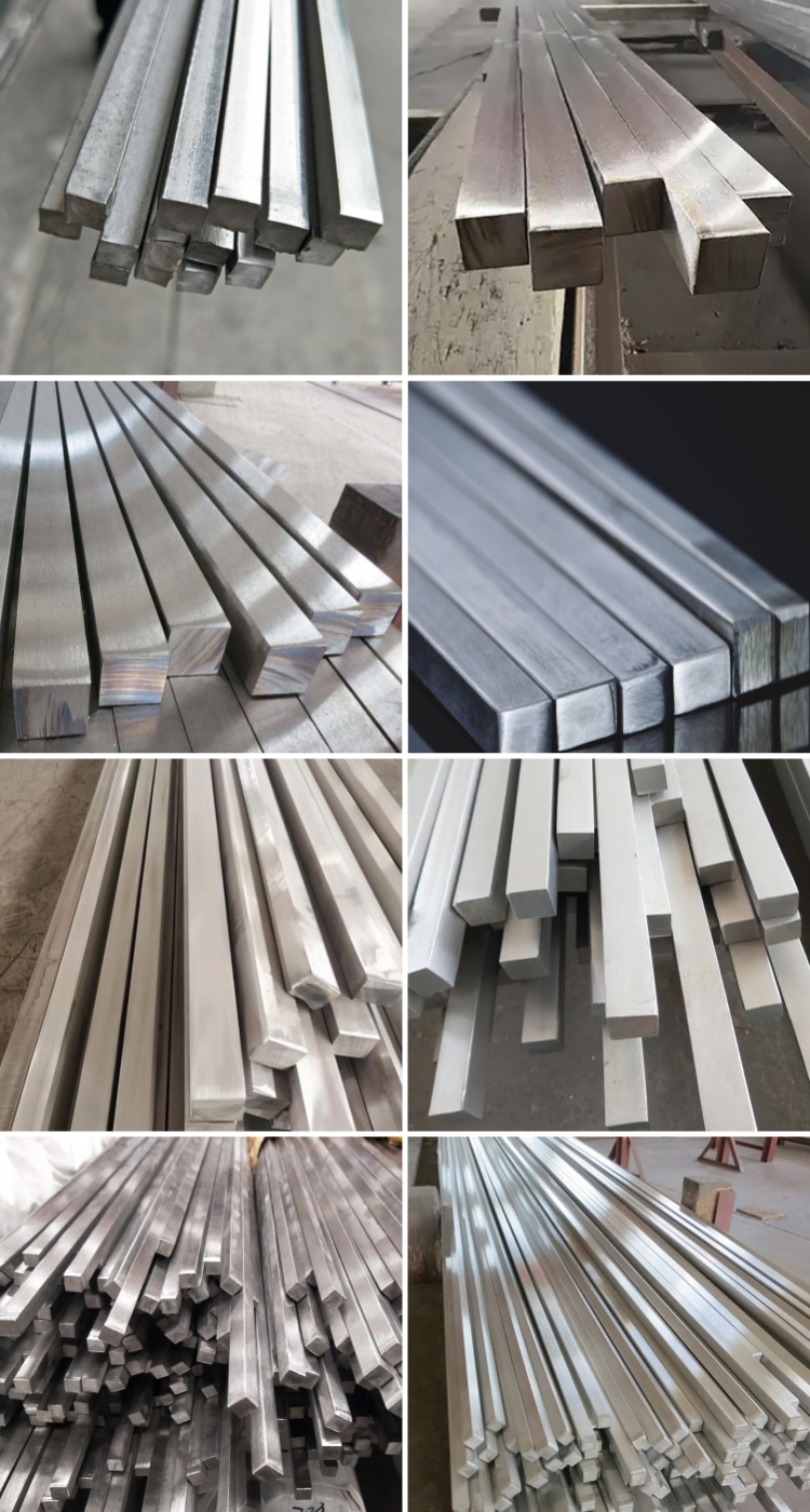 200 300 400 500 600 Series 1 2 Square Stainless Steel Bar for Steel Grade 410S Customized Construction Products