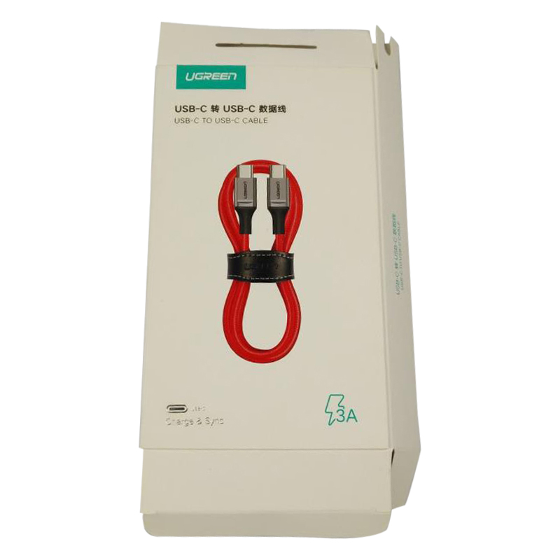 Fast Charger Electronics Packaging Box For 1M 2.4A Nylon Type C Usb Cable