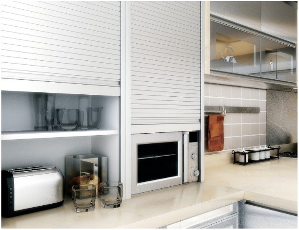 Cabinets Glass Rolling Box Door for Kitchen/Furniture Sliding Door