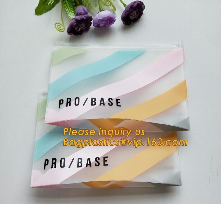 Plastic Bag OEM Custom PVC Loop Handle Image Printed Plastic Shopping Bag,Promotional Clear Waterproof Plastic Cosmetic