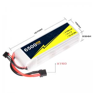 Hardcase RC Car Lipo Battery 11.1V 3s 6500mah 60C /120c Rc Toy Accessories Manufactures