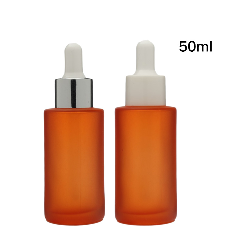 30ml Serum Dropper Bottles Frosted Colorful Skincare Packaging Glass Essential Oil