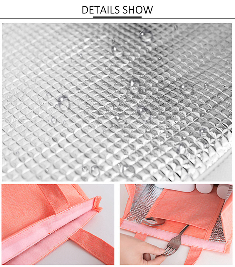Eco Friendly Insulated Polyester Office Reusable Lunch Bag