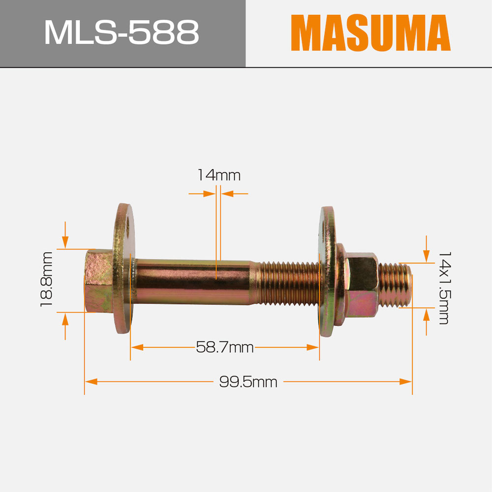 11*4*4cm ZINC Finish MLS-588 MASUMA Auto Chassis Bolt Nut for SUZUKI ESCUDO TA74W