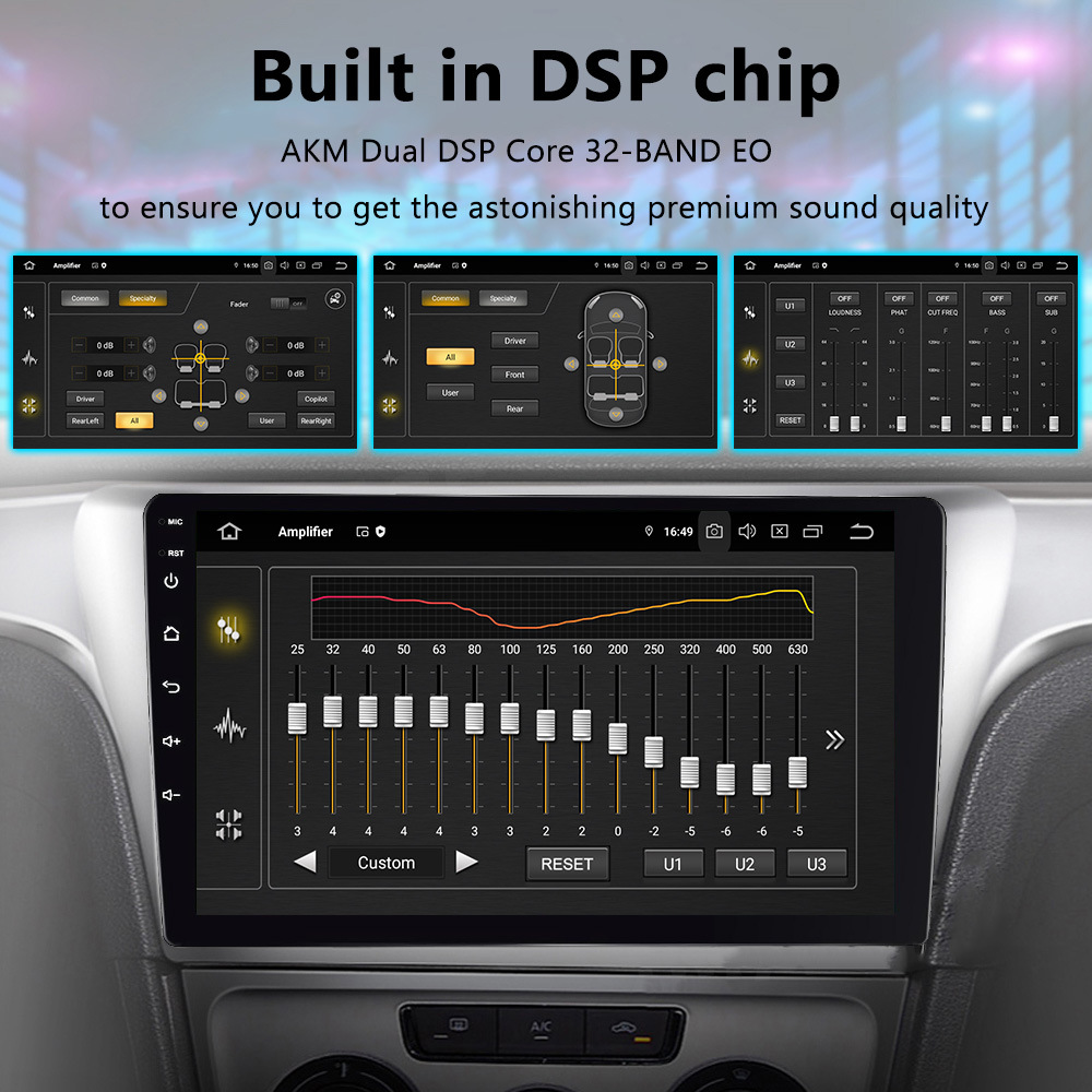 Universal 2Din Car Radio with Wireless Android Auto/CarPlay and Rear-View Backup Camera