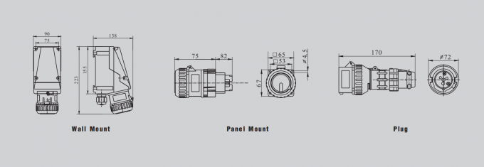 ATEX GRP Explosion Proof Plug And Socket 3P NE E 4P 16A 32A 63A 1