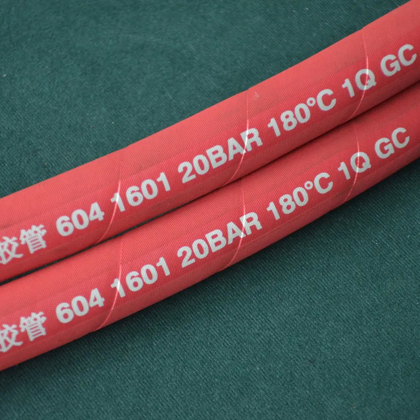 Industrial Braided Steam Hose Black Blue Fittings Acid Resistant