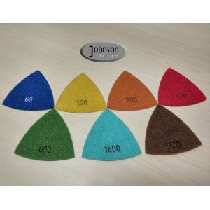 Green Triangle Corner Diamond Floor Polishing Pads , Electroplated Metal Bond Pads
