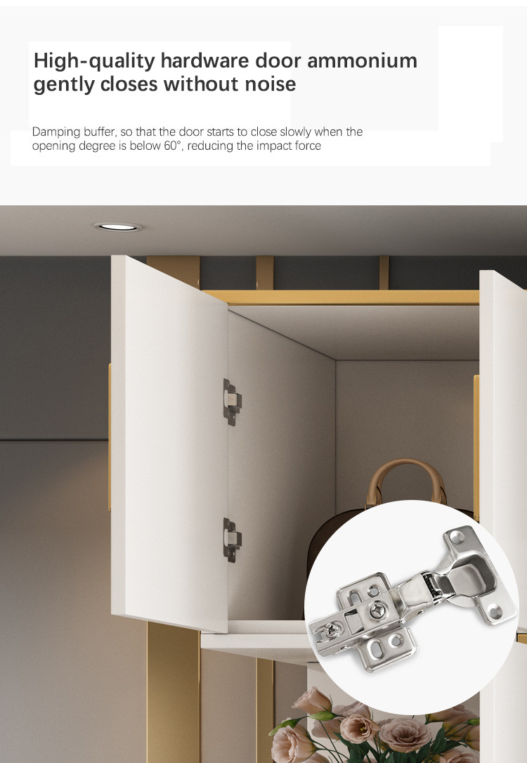 Multispace Bedroom Storage Wardrobe With Mirror Hinged Door