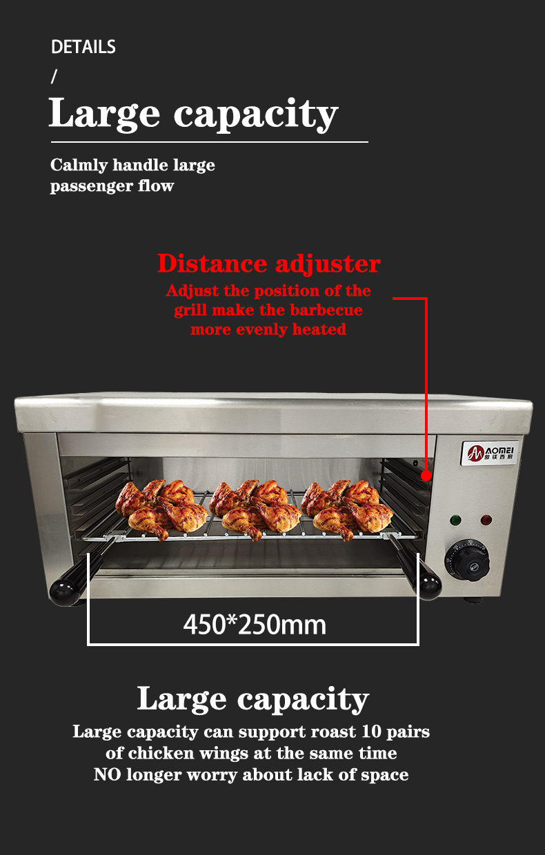 220V Voltage Electric Heating Surface Stove Sandwich Salamander Machine for Baking