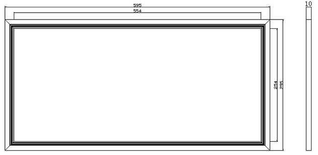 SMD2835 LED Flat Panel Light / 36W Surface Mount Led Panel Fixture