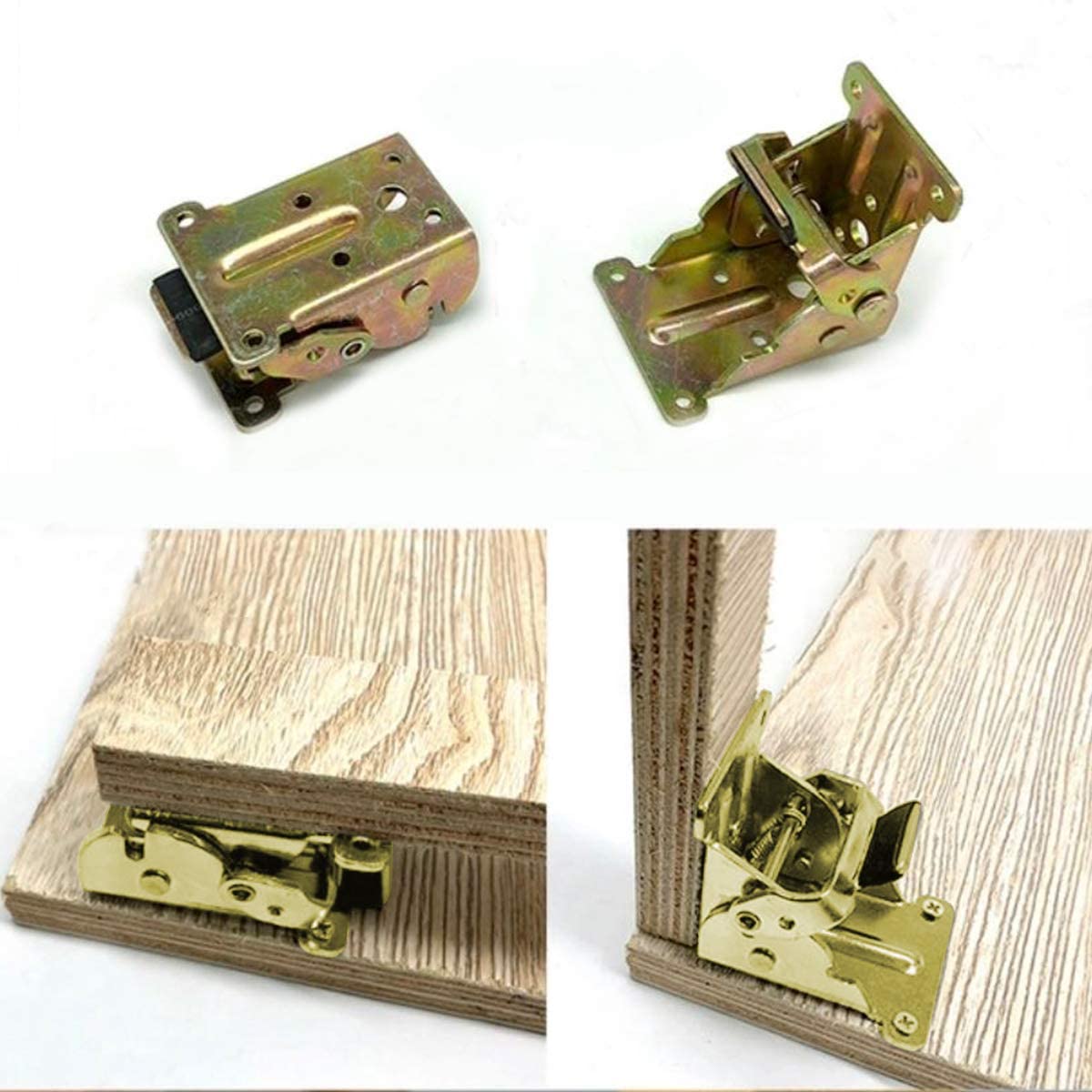 Folding Table leg Extension Support for Table Bed Leg Bronze Steel Foldable Hinge