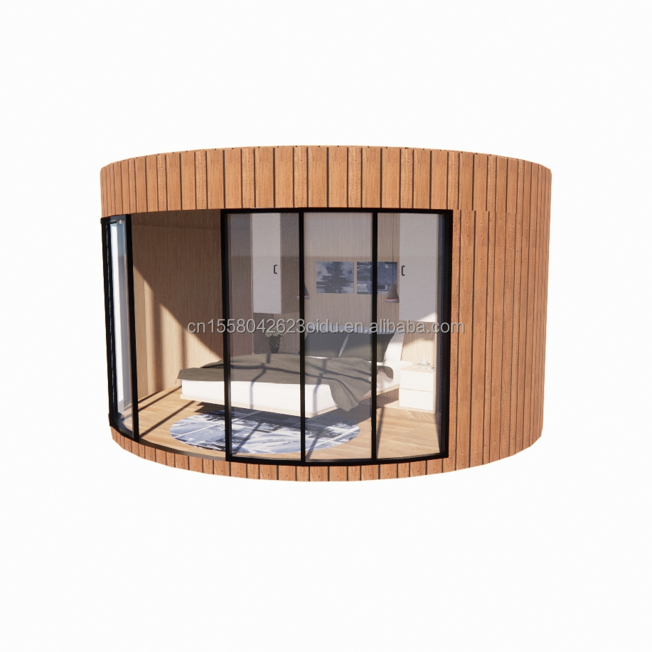 Modern Design Light Luxury Large Capacity Modular Round Tiny House Assembled with Light Steel and Sandwich Panel Material