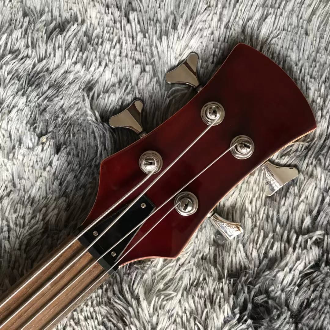 Custom Grand ALEM Mark King Deluxe Custom 4 Strings Neck Through Body Cut Bottom Heart Guitar Bass