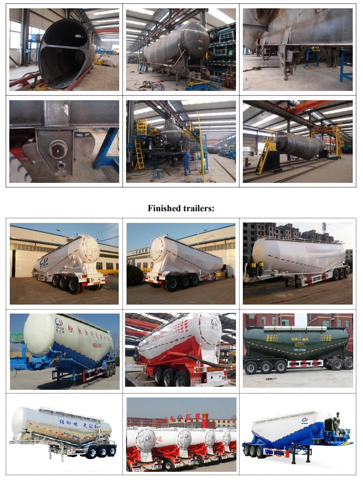 Mechanical/Air Suspension Semi-Trailer 2 Axle Tanker Trailer for Bulk Cement Transport