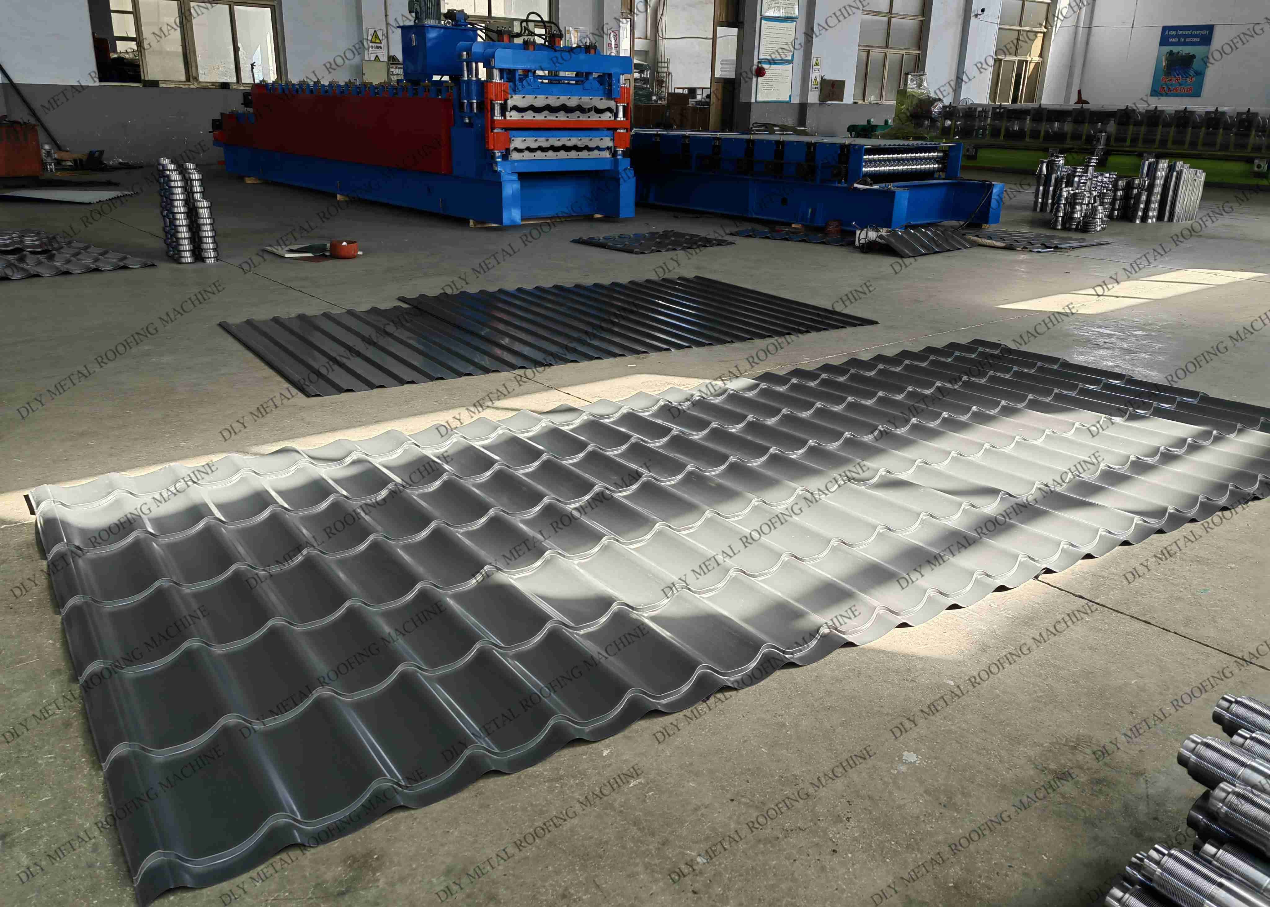 Automatic 75mm 1250mm Gi Sheet Roll Forming Machine Plc Control
