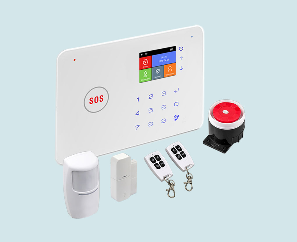5V2A Touch Screen House Alarm 120dB Security Alarm System Wireless Gsm Alarm