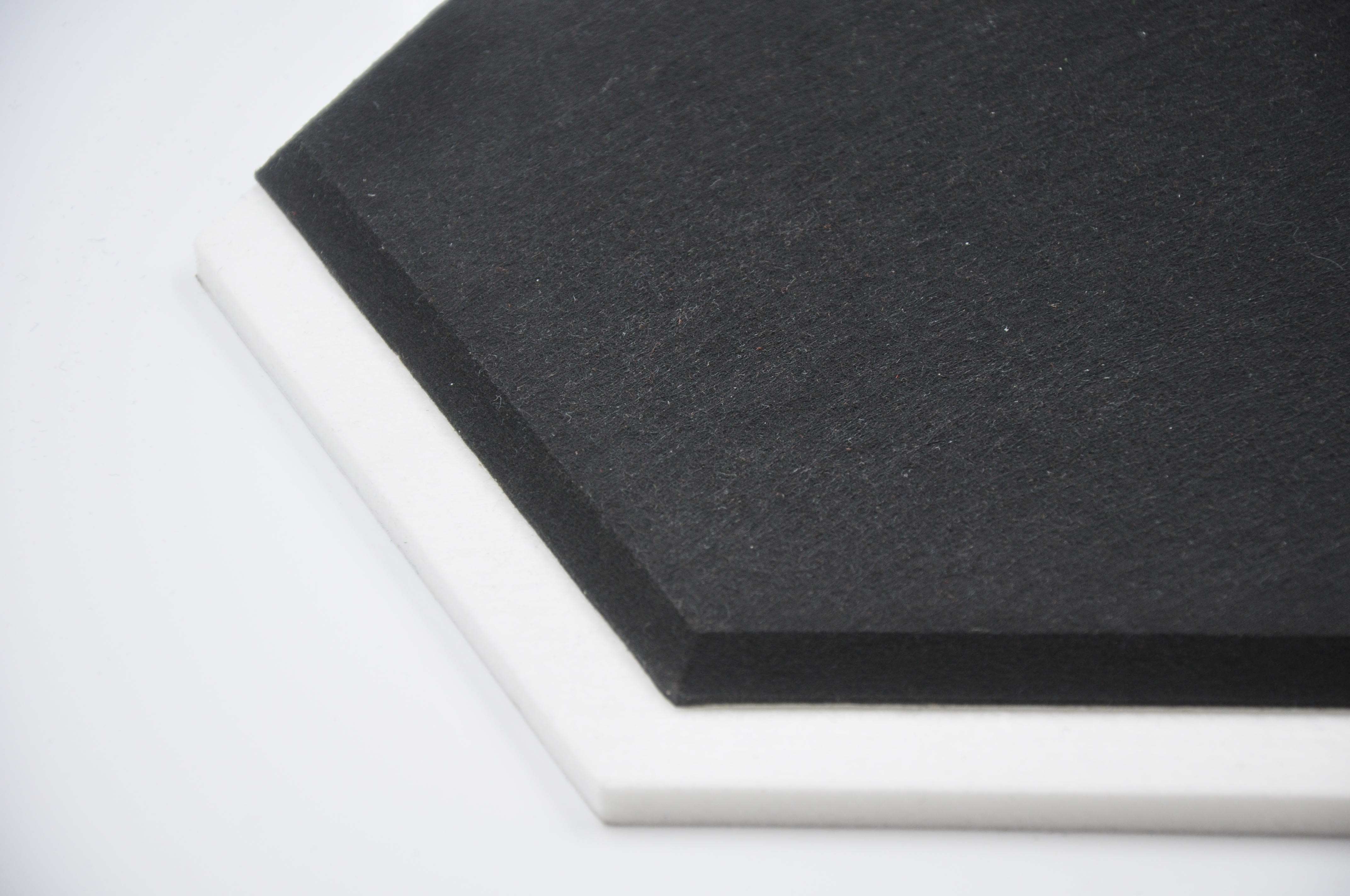 PET Hexagon Decorative Acoustic Wall Tiles Polyester Fiber Acoustic Soundproof Panels