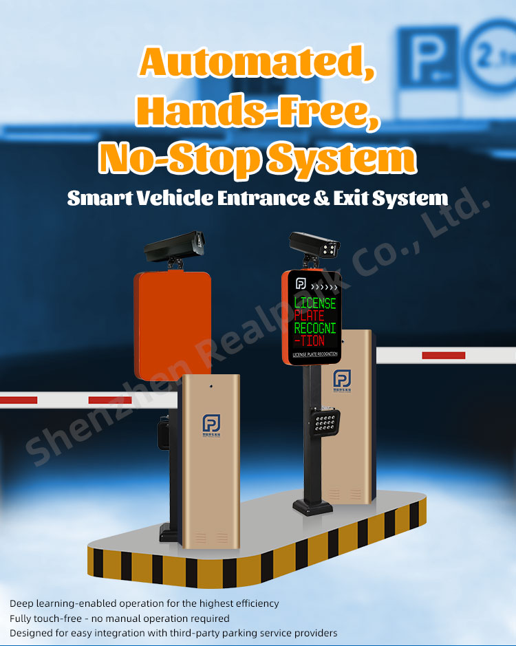 Parking Lot Management System with 4 Lines LED Display LPR Machine