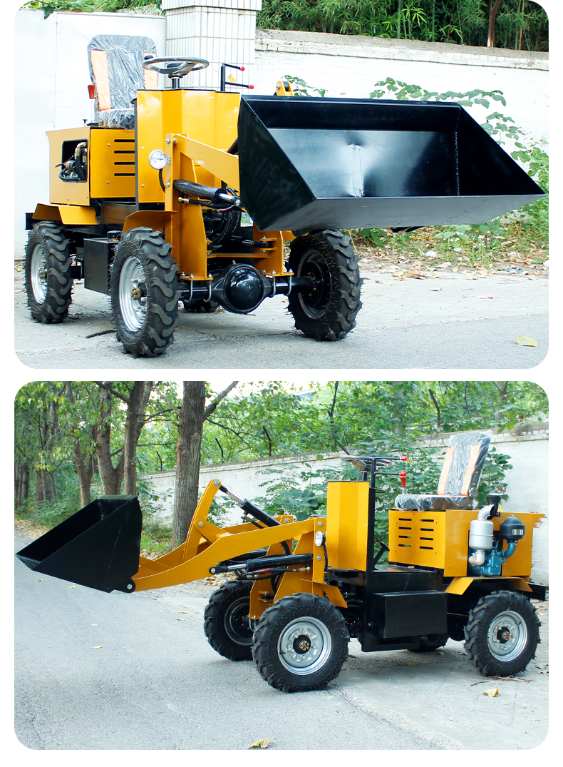 CE EPA Backhoe Battery 4 Wheel Drive Small Electric Loaders with Electric Start