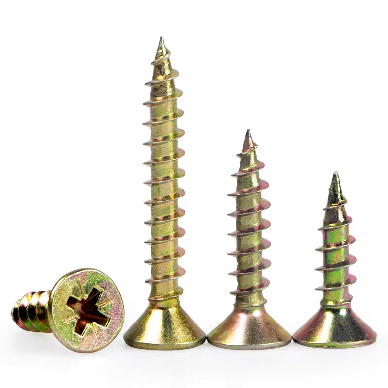 Hard Fiber Nail DIN18182 Standard Color Zinc Cross Countersunk Head Self Tapping Screw