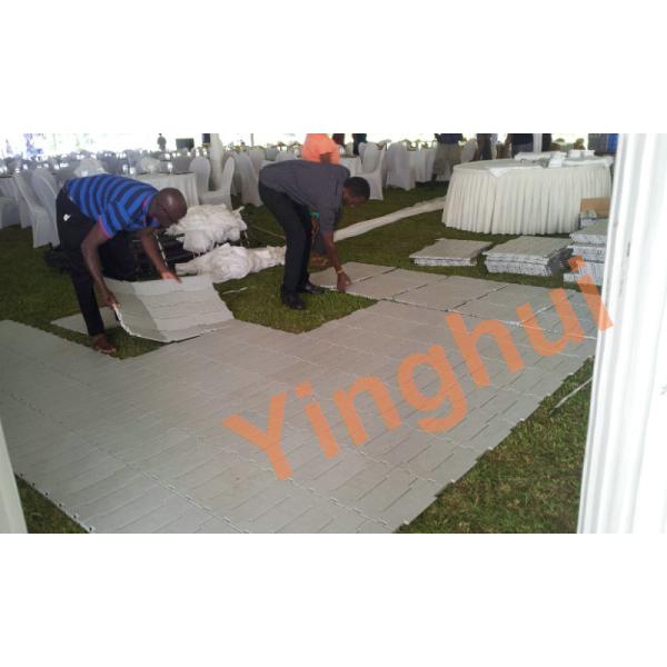 Quality Outdoor Grass Protection Concert Exhibitipon Party Tent Event Flooring Anti Scratch Grey Medium Weight Event Flooring for sale