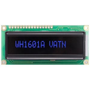 16*1 Character Monochrome SPI Interface Wide Temperature VATN LCD Module