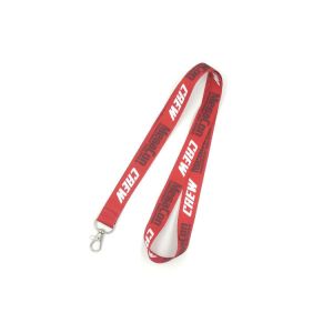 Logo Customized Red Dye Sublimated Lanyards Polyester Material With Thumb