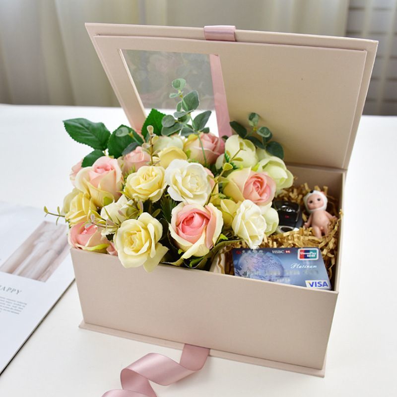 China Wholesale Custom Luxury Large Big Gift Box, Magnetic Paper Ribbon Closure Foldable Packaging Gift Box