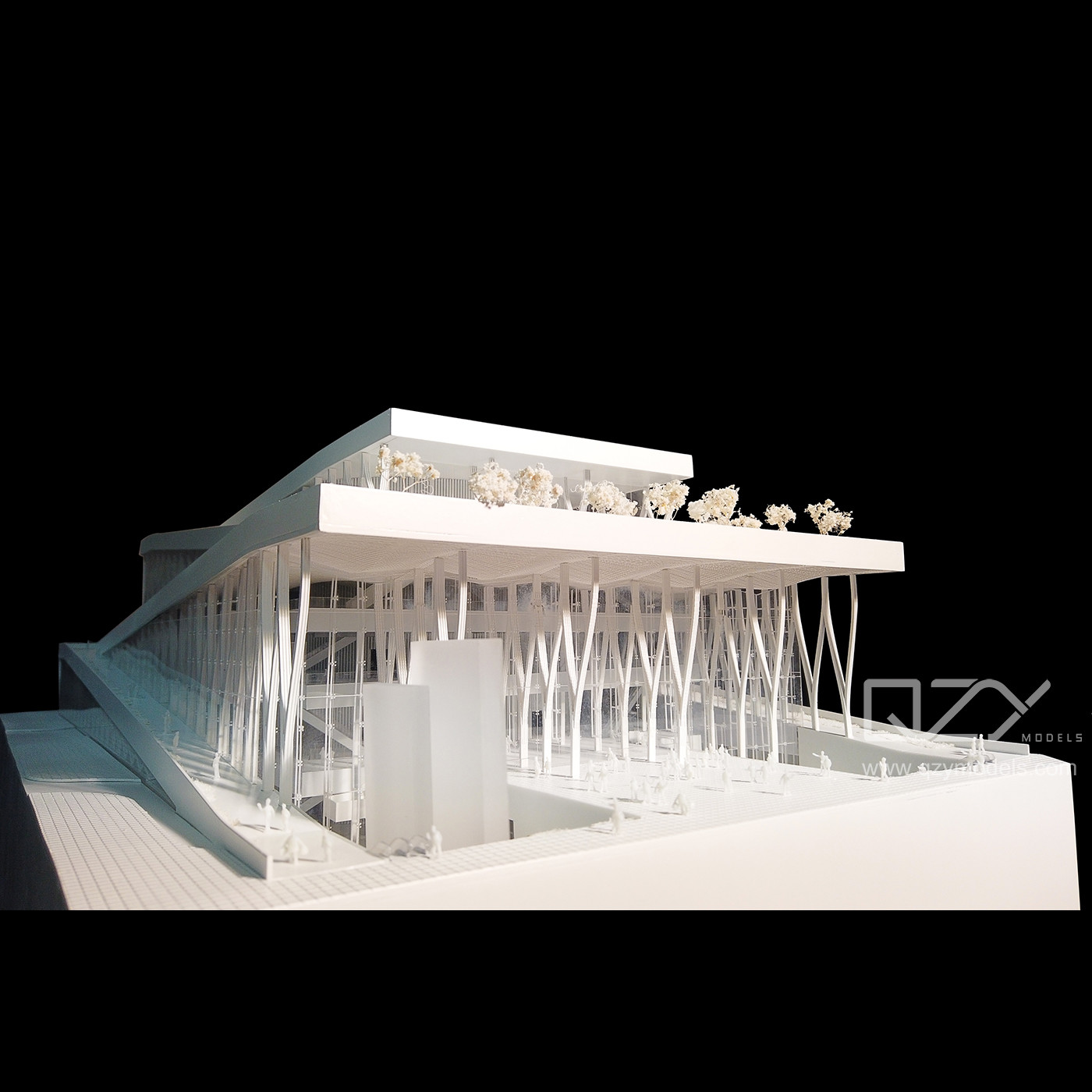 Wooden Conceptual Art Model - PES 1:300 Shenzhen Financial Culture Center Scheme Model