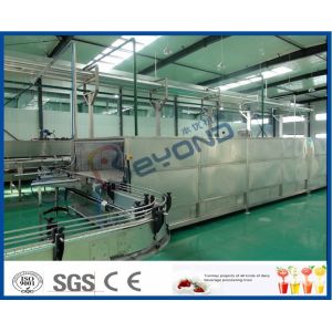 High Efficiency Fruit Juice Processing Line Process Beverage Sterilizing Tunnel
