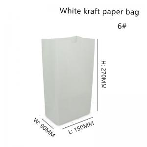  Recyclable 60gsm 70gsm White Kraft Paper Carry Bags For Food Packaging Manufactures