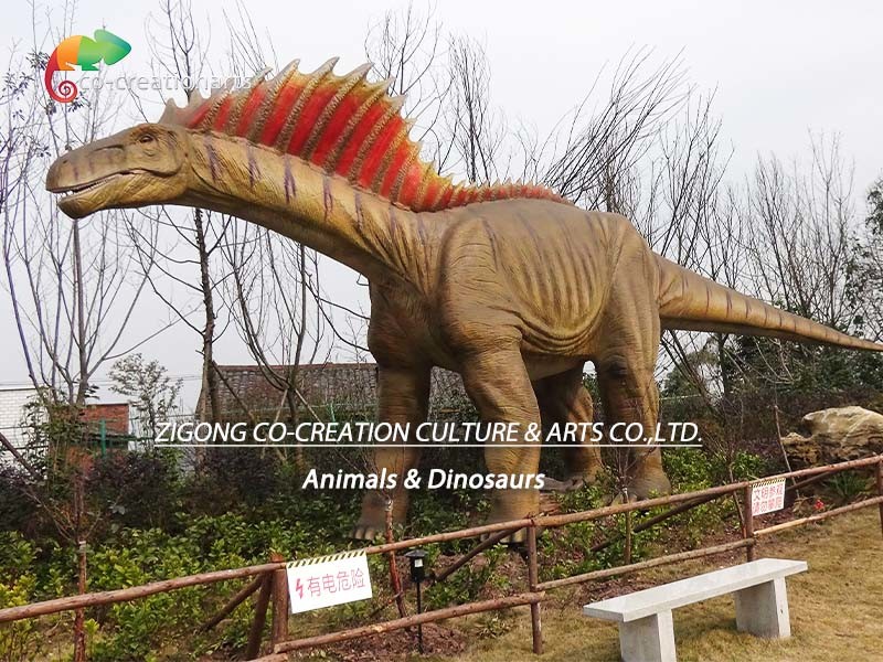Theme Park Life Size Animatronic Dinosaur Amargasaurus 12 Meters