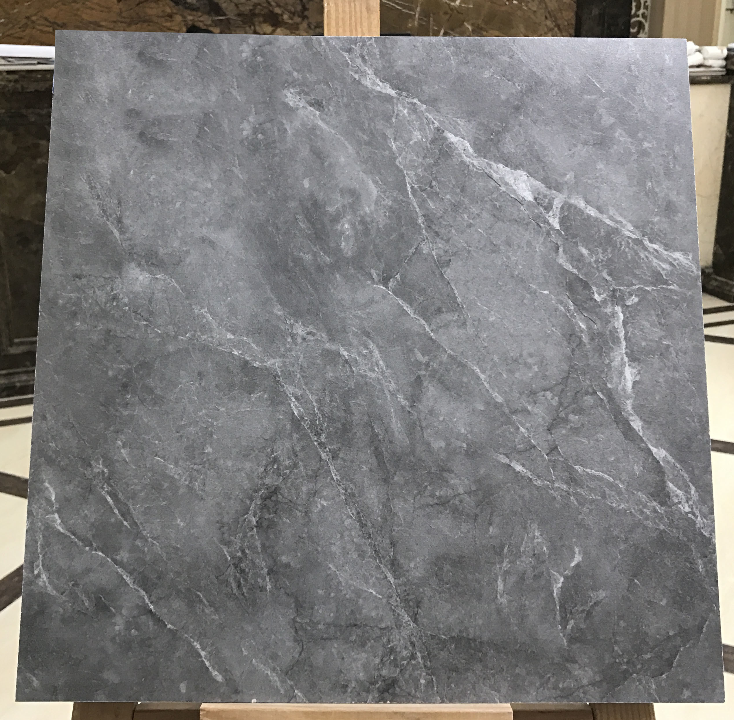 Wear-Resistant 400x400mm Indoor Floor Marble Look Ceramic Rustic Tiles And Baby Face Gray Wall Tiles For Decoration And Project