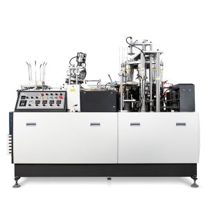 PLC Control Full Automatic Paper Cup Machine 0.4MPa Cup Lid Sealing Machine