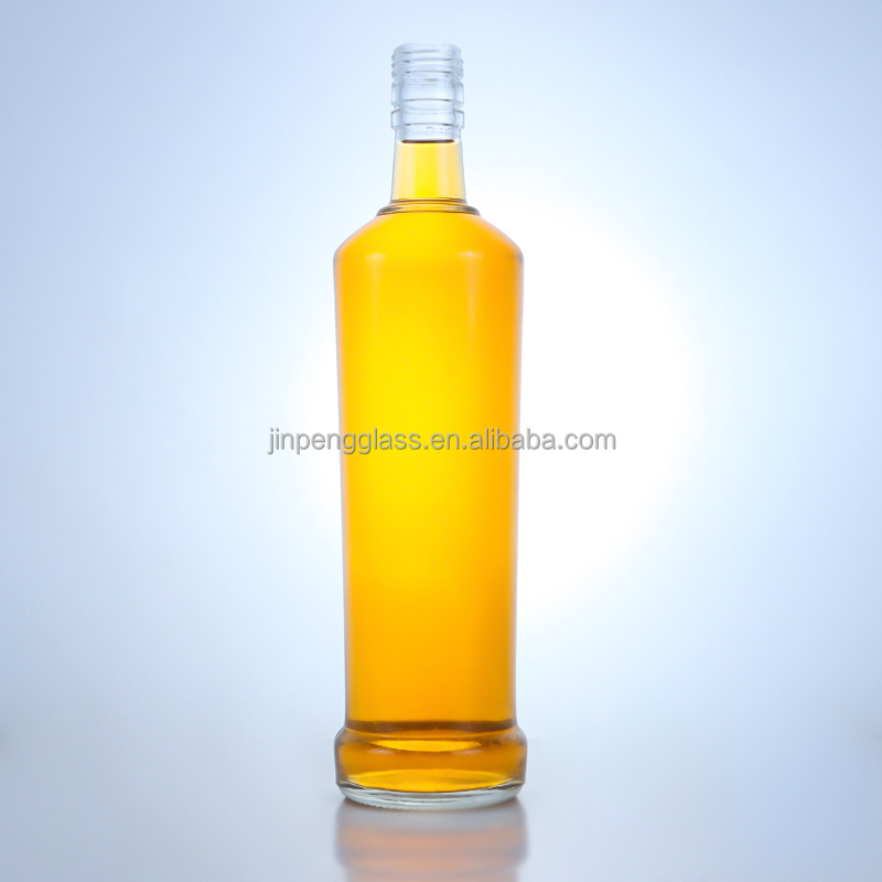 Custom Design 750ml Whisky Glass Bottle with Material and Clear or Customized Color
