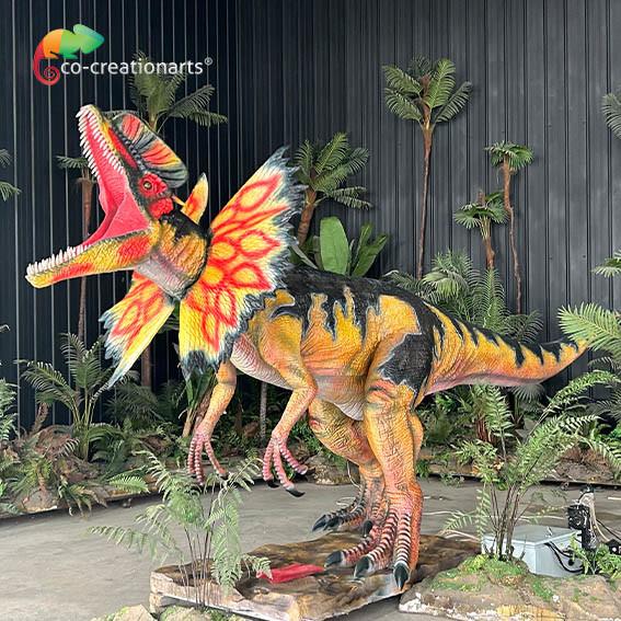 Realistic Sound Lifelike Movements High Standard Dilophosaurus Dinosaur For