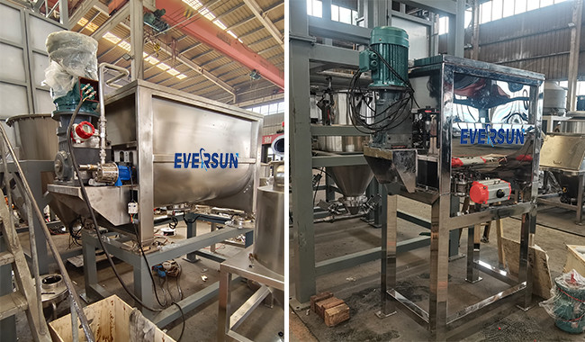 Food Grade 200kg Horizontal Feed Ribbon Blender Ribbon Mixer With Heating